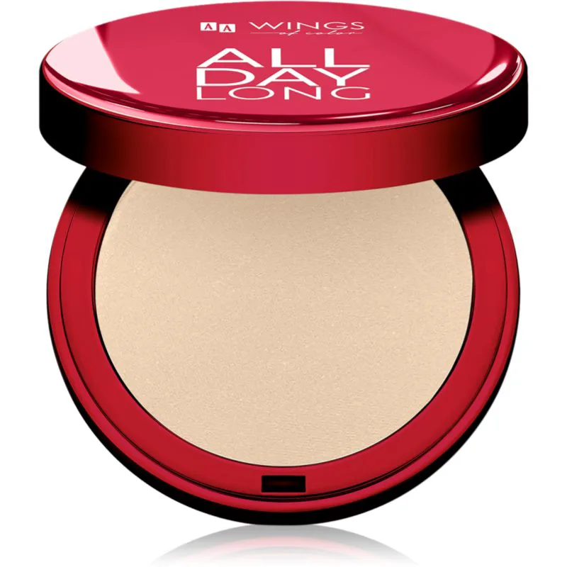 AA Wings of Color All Day Long Pressed Setting Powder συμπαγής πούδρα με ματ αποτελέσματα απόχρωση 02 Natural Medium 9 γρ