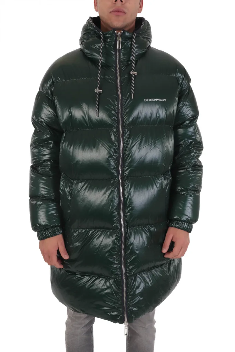 EMPORIO ARMANI ΜΠΟΥΦΑΝ ΦΟΥΣΚΩΤΟ REVERSIBLE ΚΟΥΚΟΥΛΑ ΜΠΛΕ-ΠΡΑΣΙΝΟ