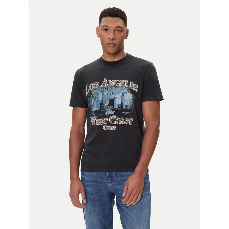 Guess T-Shirt M5BI02 K8FQ4 Μαύρο Regular Fit