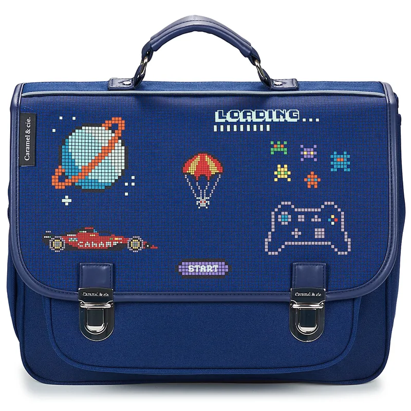 Σάκα CARAMEL & CIE CARTABLE 38 CM PIXEL ART