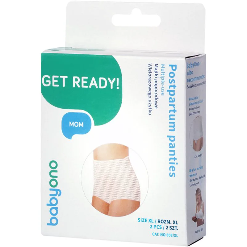 BabyOno Get Ready Multiple-use Mesh Panties εσώρουχα λοχείας μέγεθος XL 2 τμχ