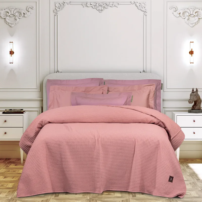 Κουβέρτα Βαμβακερή Πικέ Υπέρδιπλη 220x240εκ. Essential 3455 Ροδί Greenwich Polo Club (Ύφασμα: Βαμβάκι 100%, Χρώμα: Ροδί, Μέγεθος: Υπέρδιπλα) - Greenwich Polo Club - 220577203455