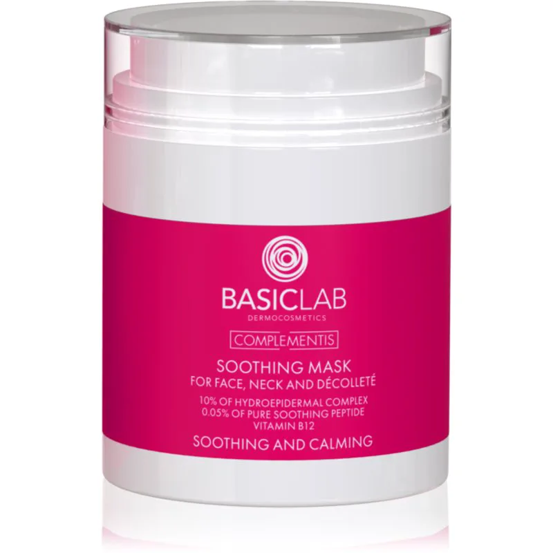 BasicLab Dermocosmetics Complementis καταπραϋντική μάσκα για κοκκινισμένη και ερεθισμένη επιδερμίδα 50 ml
