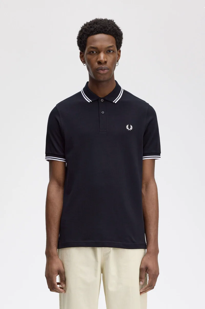 Fred Perry Ανδρική Μπλούζα Twin Tipped Polo M3600-238 Navy
