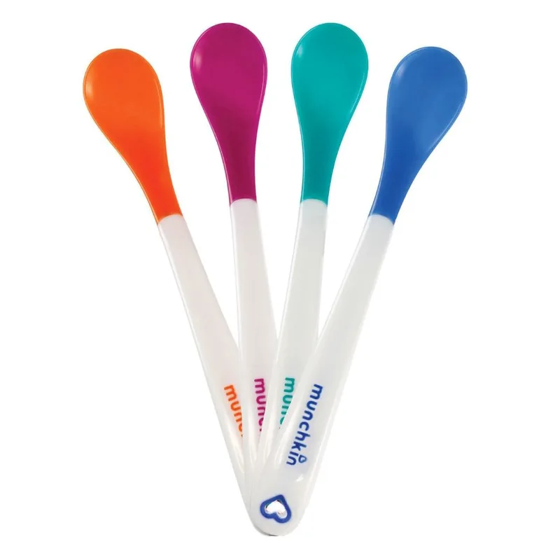 Munchkin White Hot Safety Spoons Κουτάλια Ασφαλείας με Ειδοποίηση Υπερθέρμανσης White Hot 4m+, 4Τμχ