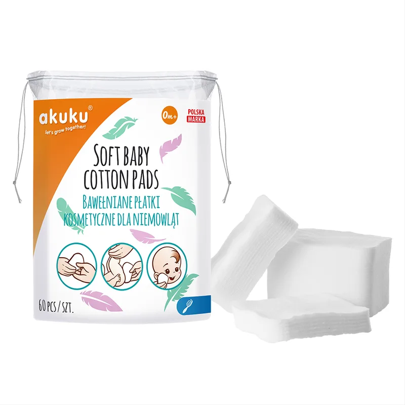 Σετ 60τμχ Baby Cotton Pads 9x11εκ. akuku A0003 - akuku - A0003
