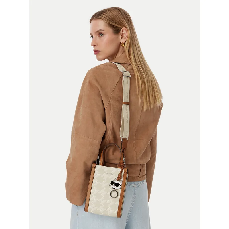 Τσάντα KARL LAGERFELD B3W30139 Κρεμ