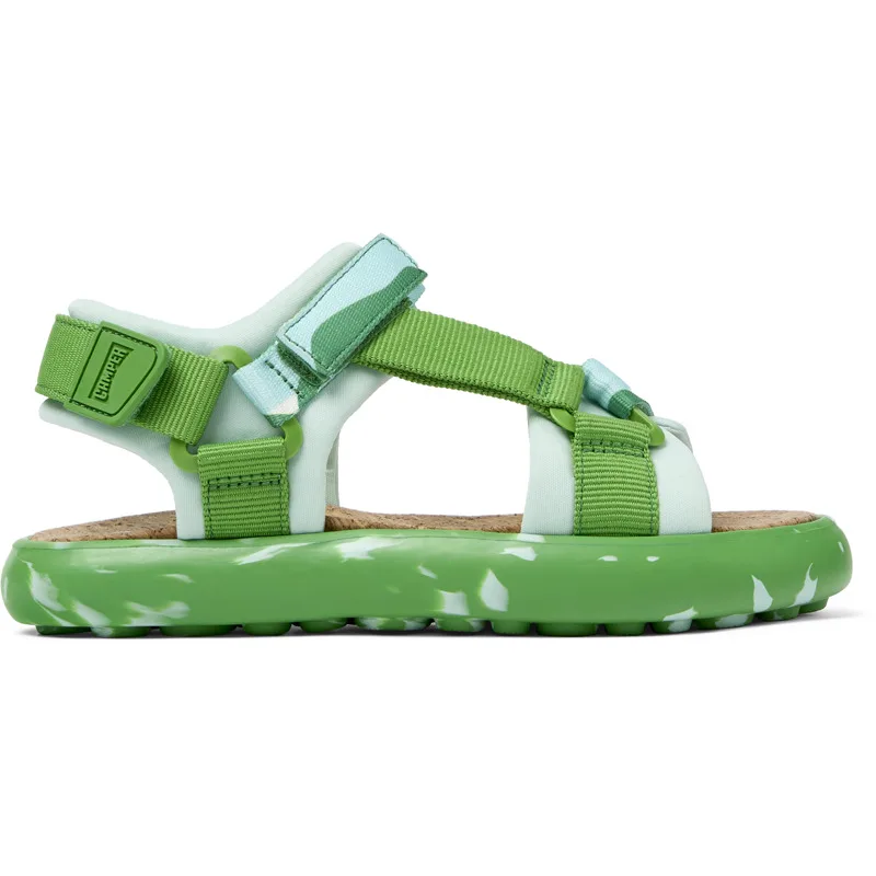 CAMPER Pelotas Flota - Πέδιλα Για Γυναικεία - Πράσινο,Λευκό, Μέγεθος , Cotton fabric