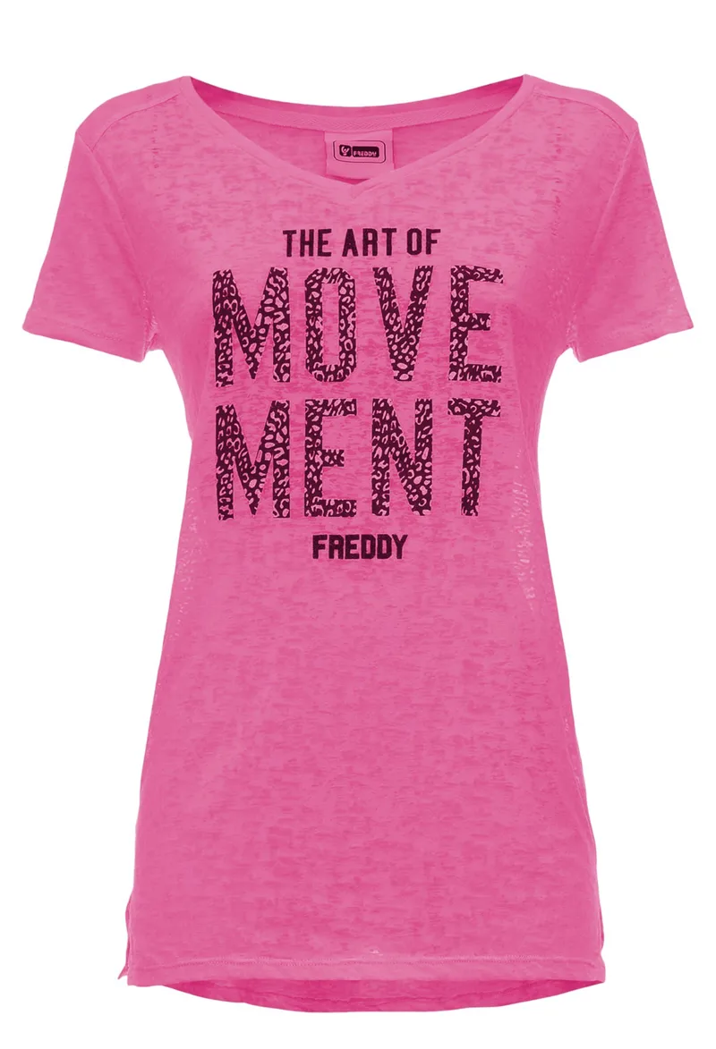 Μπλούζα Κοντομάνικη Freddy Animal Print Lettering S7WCT1-P210 Γυναικείο