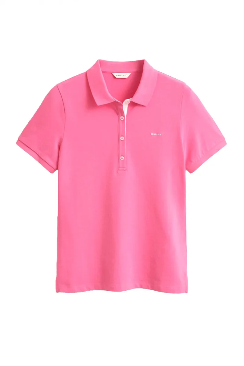 GANT ΜΠΛΟΥΖΑ ΚΜ 661 PASTEL PINK SLIM PIQUE POLO ΦΟΥΞΙΑ