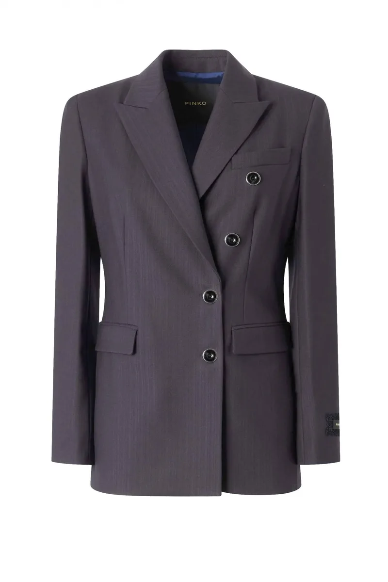 PINKO ΣΑΚΑΚΙ NEW AMALFI JACKET ΣΚΟΥΡΟ ΜΠΛΕ