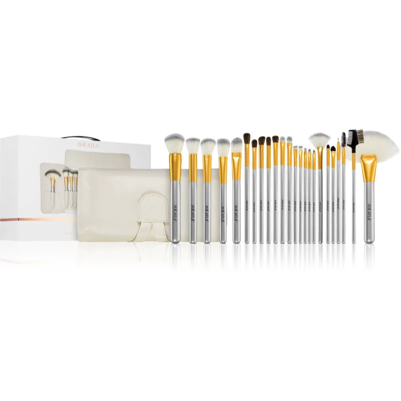 Zoë Ayla Makeup Brush Set 24 Piece σετ με πινέλα με θήκη