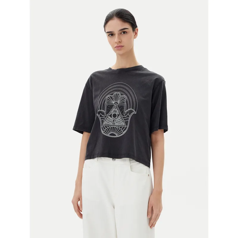 JDY T-Shirt Carla 15341561 Μαύρο Regular Fit