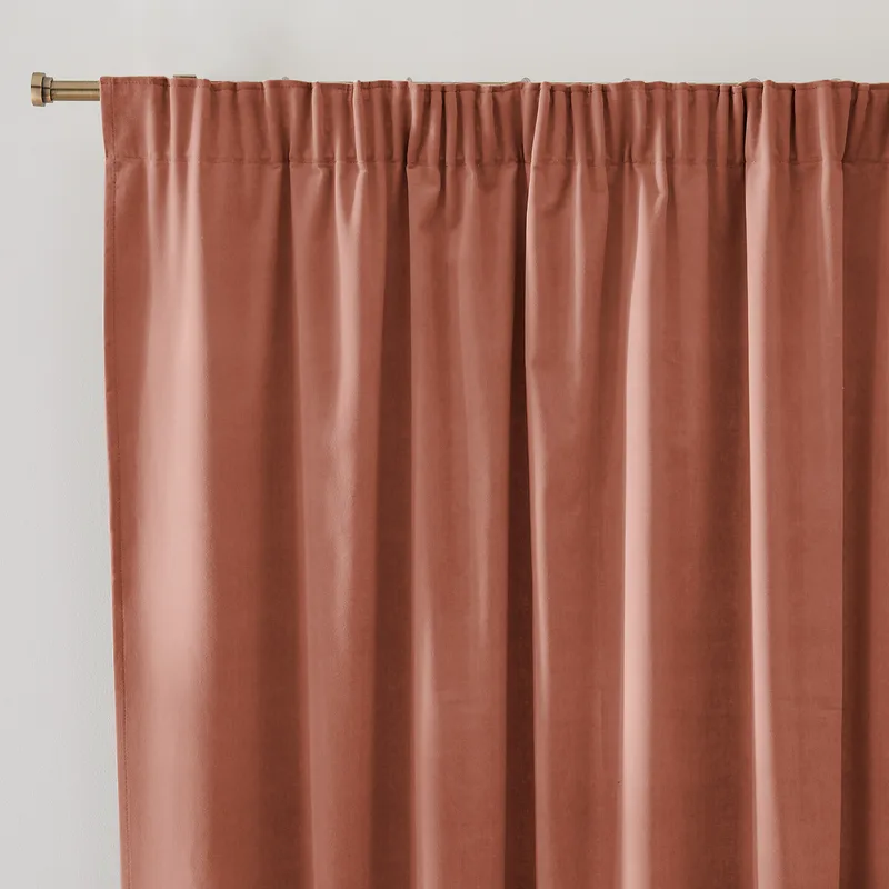 Κουρτίνα από βελούδο με σούρες 260x135 cm