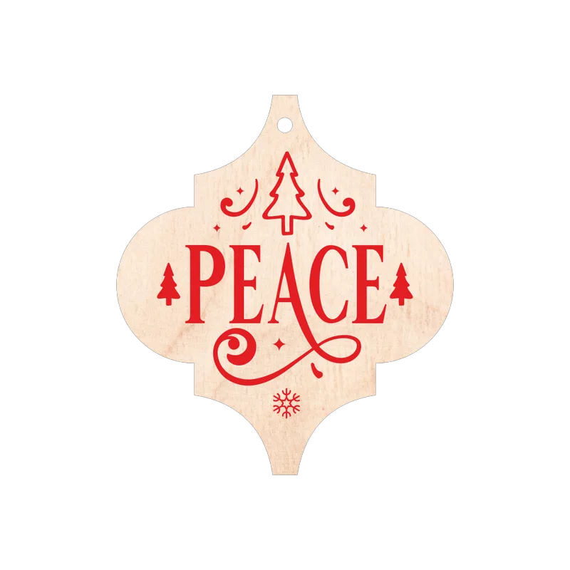 Ξύλινο Εκτυπωμένο UV Peace