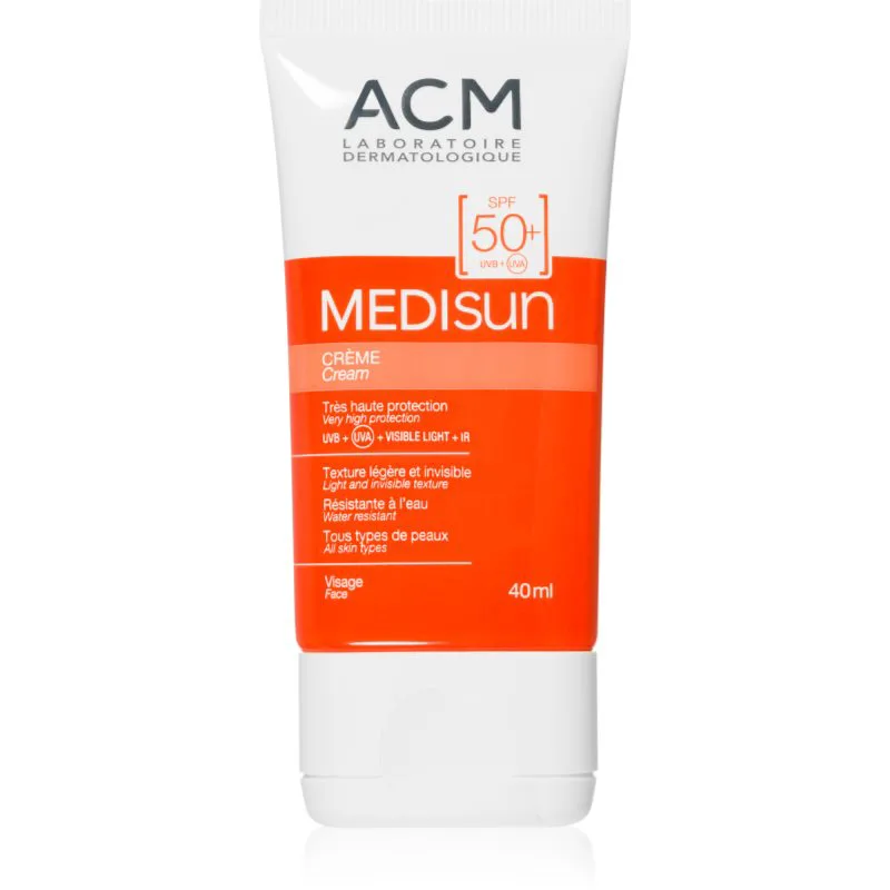 ACM Medisun αδιάβροχη αντηλιακή κρέμα για το πρόσωπο SPF 50+ 40 ml