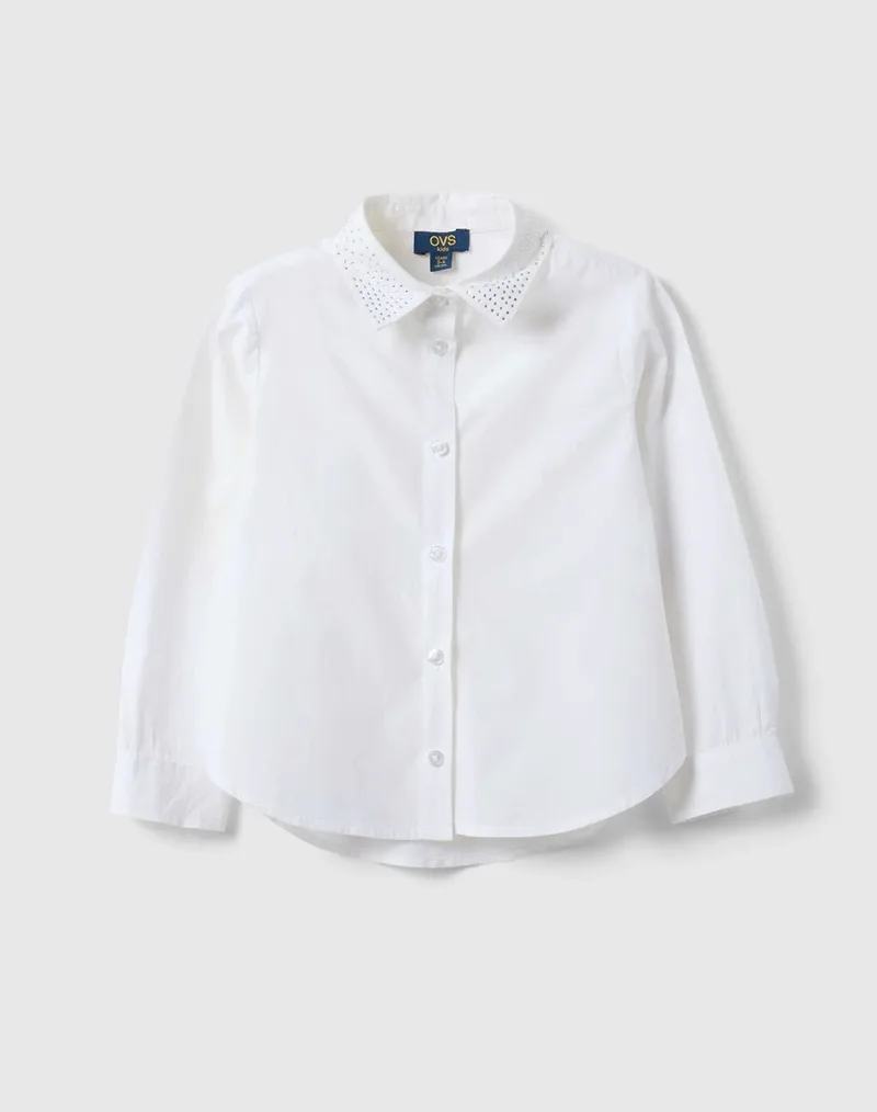 OVS SHIRT W/STRASS 2447022-BRILLIANT WHITE White