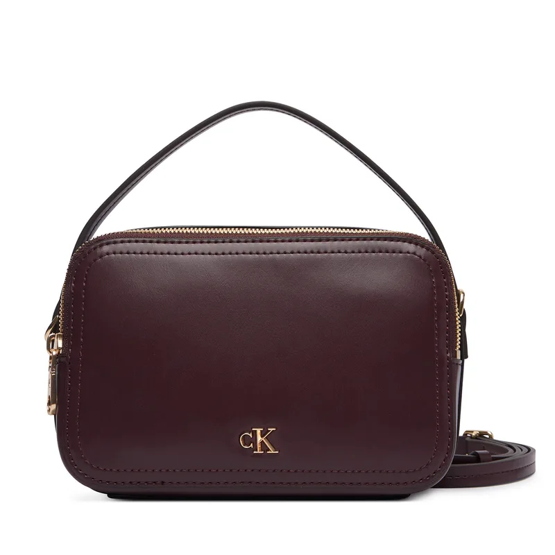 Τσάντα Calvin Klein Ck Hardware Camera Bag LV04F3678G Μπορντό