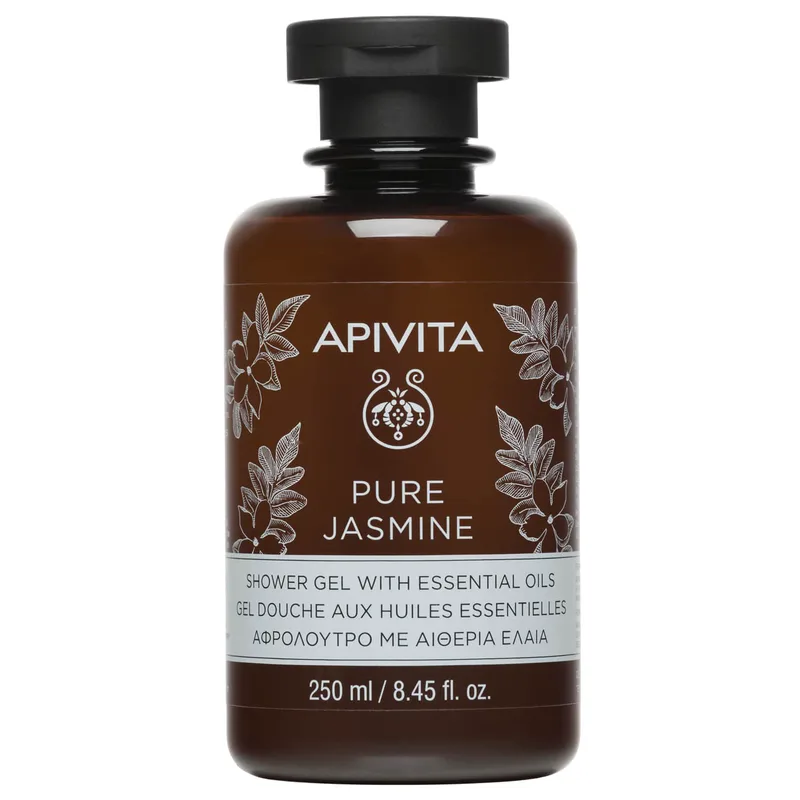 Apivita Pure Jasmine Shower Gel Ενυδατικό Αφρόλουτρο με Αιθέρια Έλαια & Άρωμα Γιασεμιού 250ml