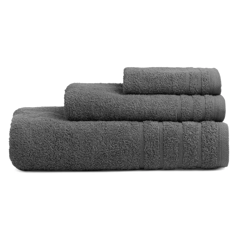 Πετσέτες Μπάνιου Σετ 3 τμχ ADAM HOME (500gsm) Dark Grey 70