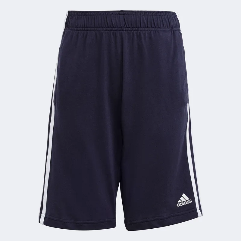ADIDAS ESSENTIALS 3-STRIPES KNIT SHORTS ΜΠΛΕ