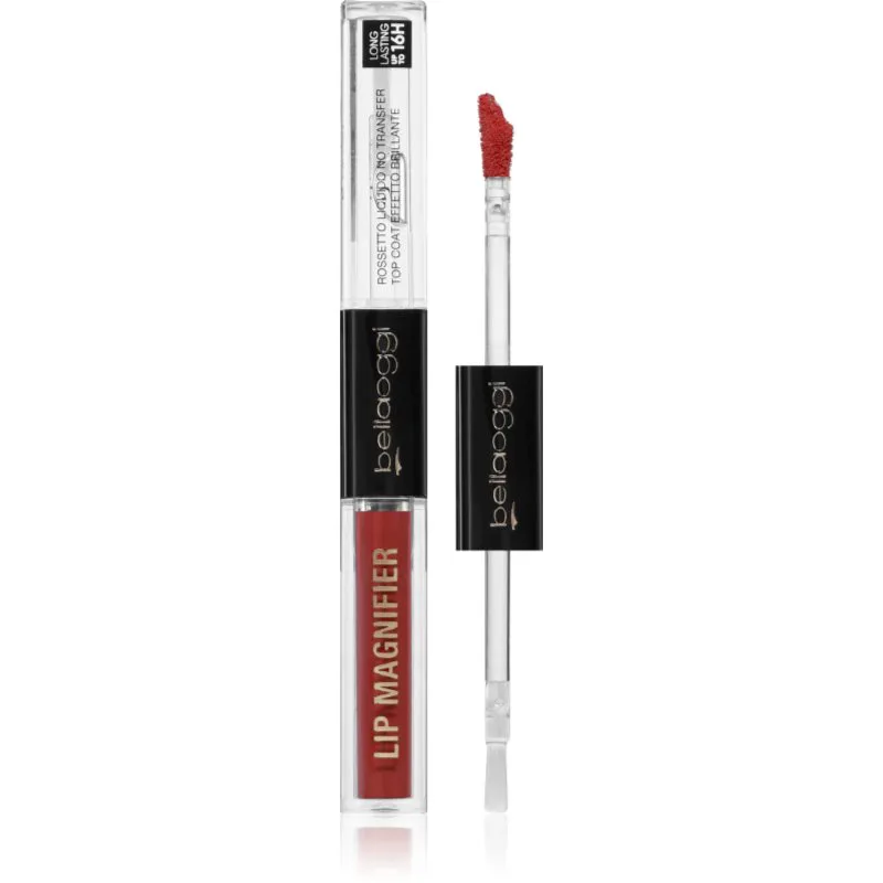 bellaoggi Lip Magnifier μακράς διαρκείας κραγιόν και λιπ γκλος 2 σε 1 απόχρωση Ruby Red 2.7 ml