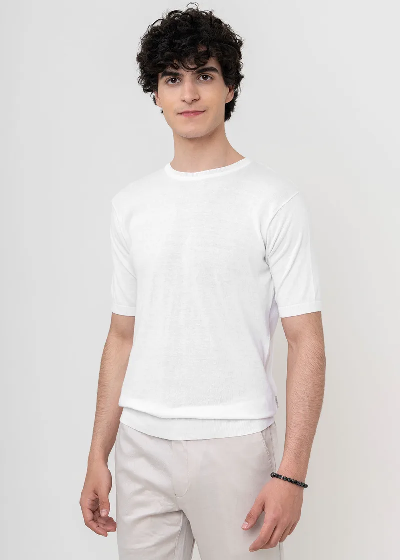 Hamaki Ho Μπλούζα της σειράς Knit - ME3135H White