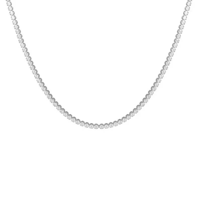 Λευκόχρυση ριβιέρα choker Κ9 044961 044961 Χρυσός 9 Καράτια