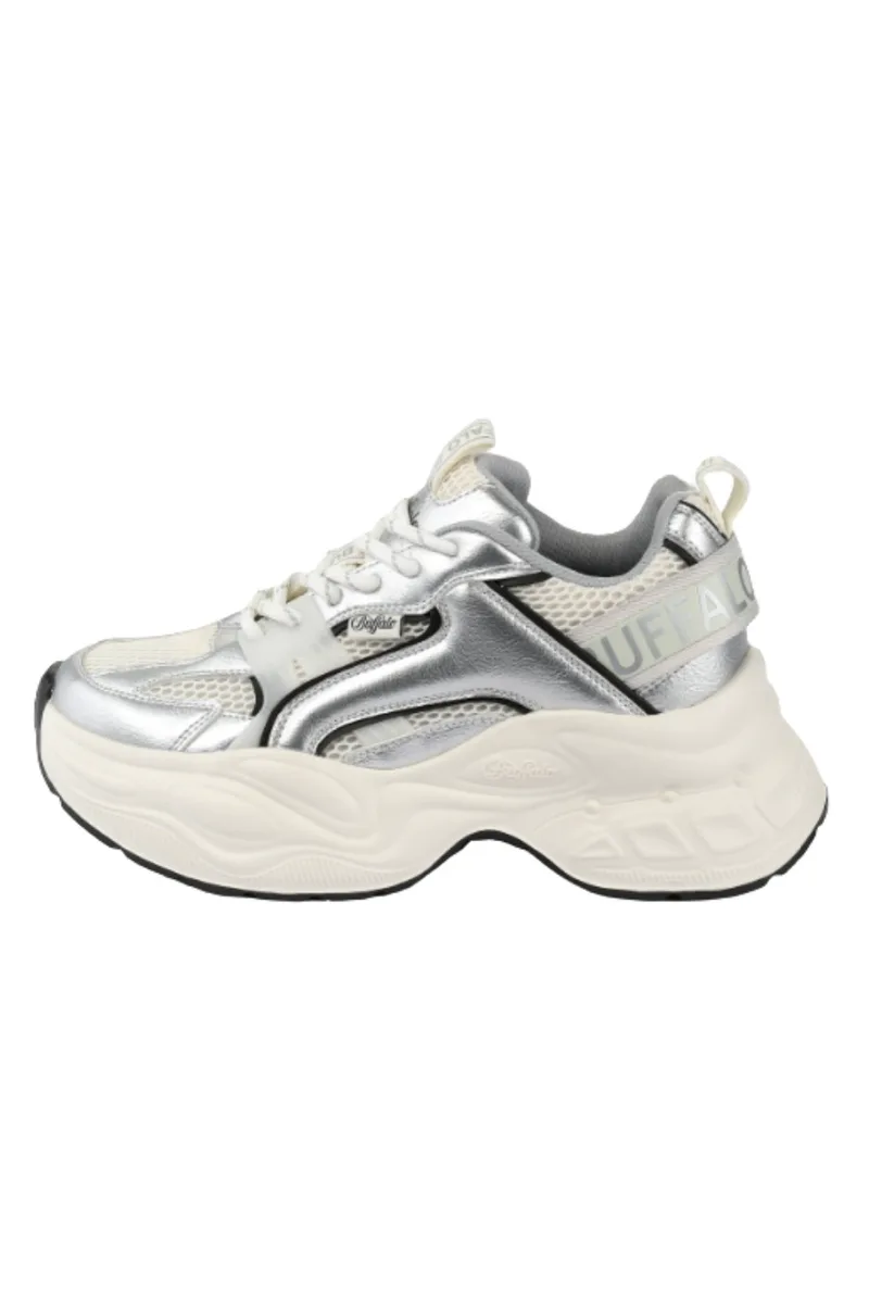 Buffalo Sneakers Γυναικεία Platform Yuno One - Ασημί-1636643