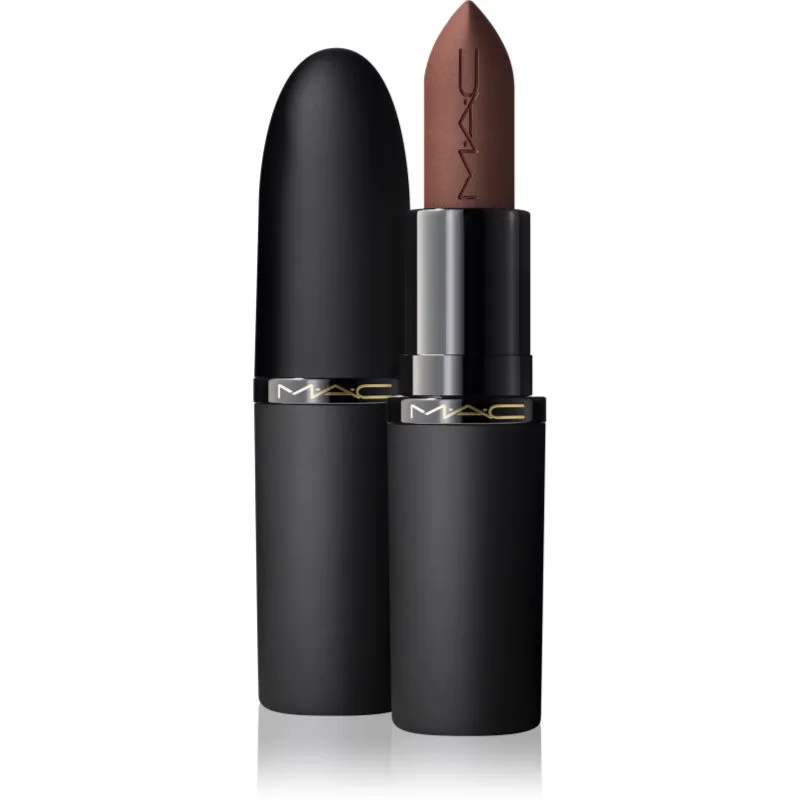 MAC Cosmetics Powder Kiss Hazy Matte ματ κραγιόν απόχρωση Chestnut 3.5 γρ