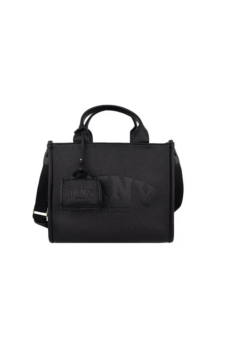 DKNY γυναικεία τσάντα χειρός με ανάγλυφο λογότυπο "Hadlee" - R53AAR57 Μαύρο