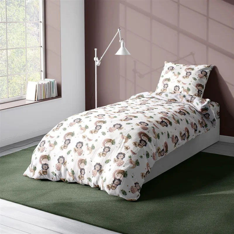 Παπλωματοθήκη Εμπριμέ kids Lion 532 160X240 Μπεζ 100% Cotton