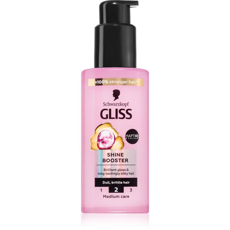Schwarzkopf Gliss Liquid Silk ορός χωρίς ξέβγαλμα για την ενίσχυση και λάμψη μαλλιών Shine Booster 100 ml