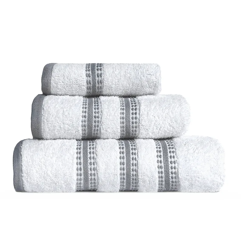 Πετσέτες Μπάνιου (Σετ 3τμχ) Nef-Nef Homeware Promise White 480gsm