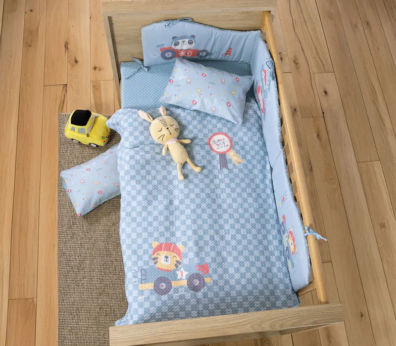 Κουβέρτα Κούνιας Πικέ Nef-Nef Super Boy Blue 110x150