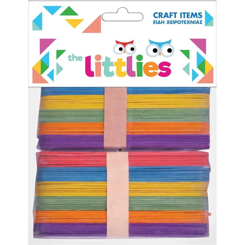646517 ΞΥΛΑΚΙΑ ΠΑΓΩTOY ΠΛΑΚΕ ΧΡΩΜAΤΙΣΤΑ 150ΜΜ 80ΤΕΜ THE LITTLES