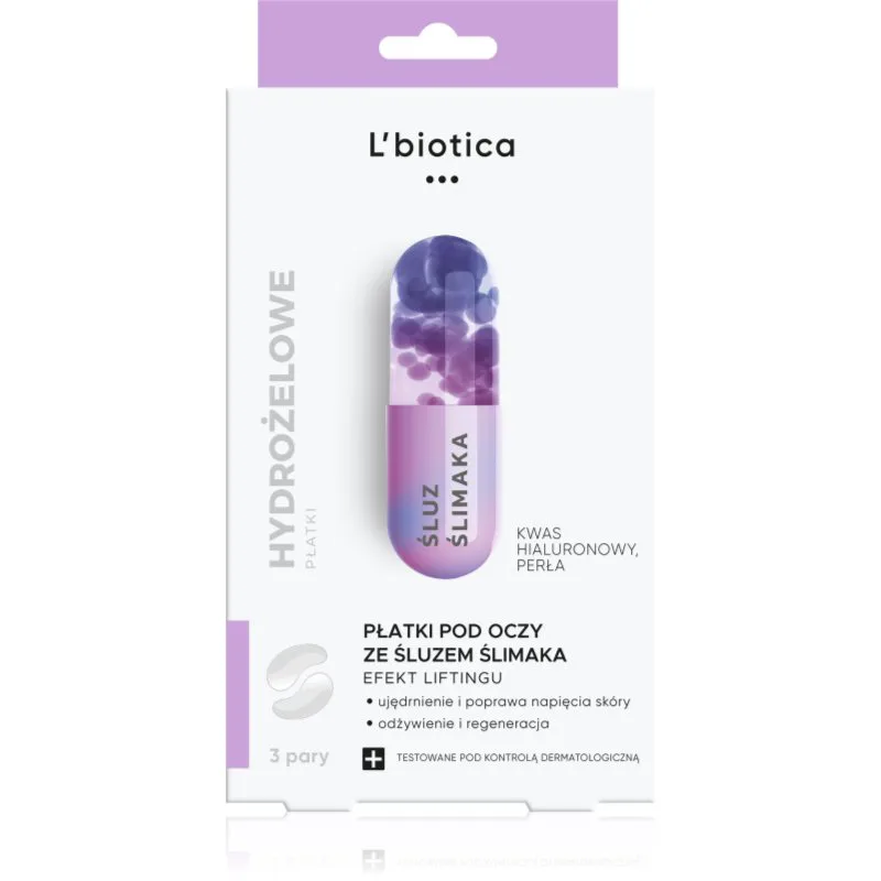L’biotica Eye Patches Rejuvenating λειαντικής μάσκα ματιών με εκχύλισμα σαλιγκαριών 1 τμχ