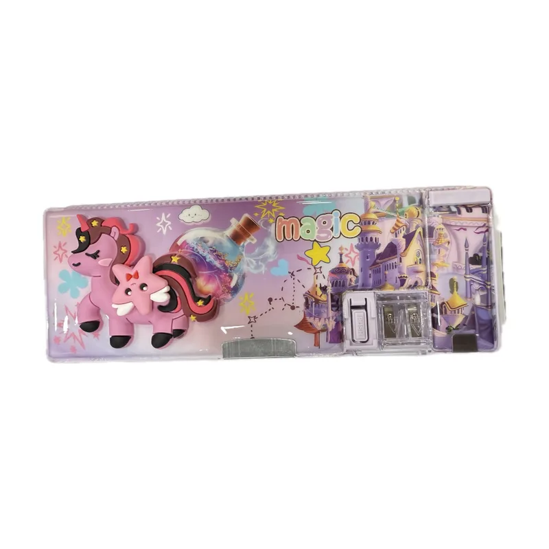Κασετίνα vintage Unicorn με περιστρεφόμενο Αστέρι Μωβ