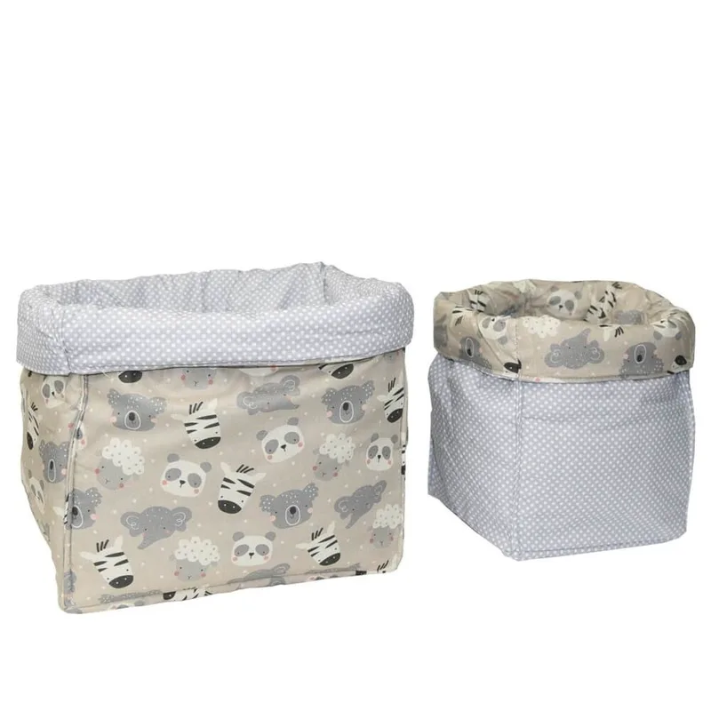 Σετ Καλάθι Αποθήκευσης 2 Τεμαχίων Bebe Stars Panda 301-312