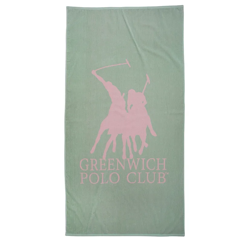 Πετσέτα Θαλάσσης Greenwich Polo Club 90x170 3850 Μέντα- Ροζ