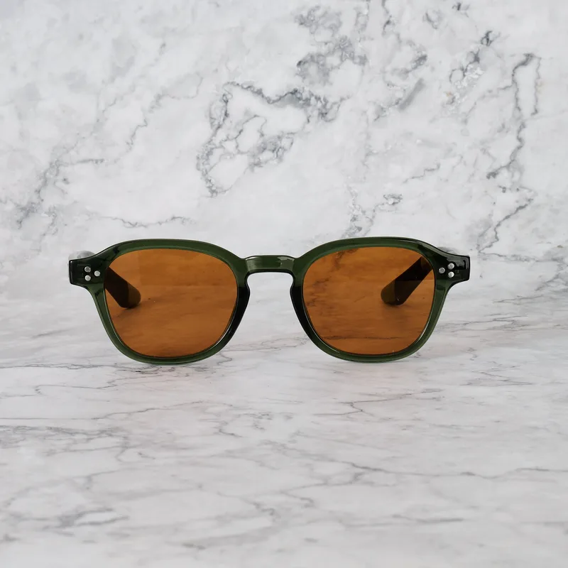 MARK Tinted Sunglasses | Green | Brown Shades | Explicit Poets Sunglasses