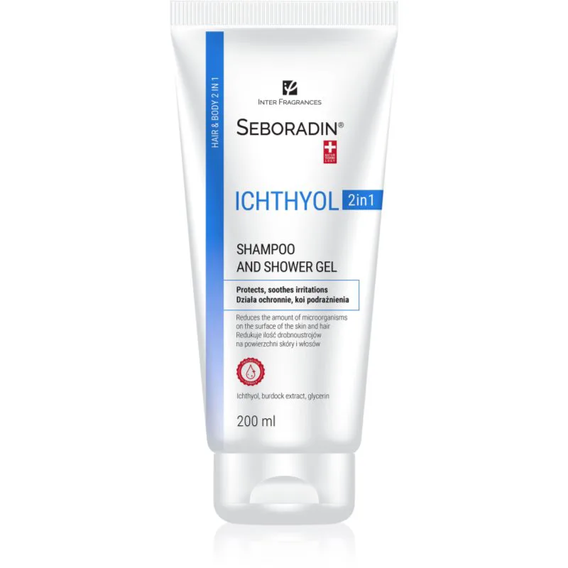 Seboradin Ichthyol τζελ για ντους και σαμπουάν 2 σε 1 για ερεθισμένο δέρμα 200 ml