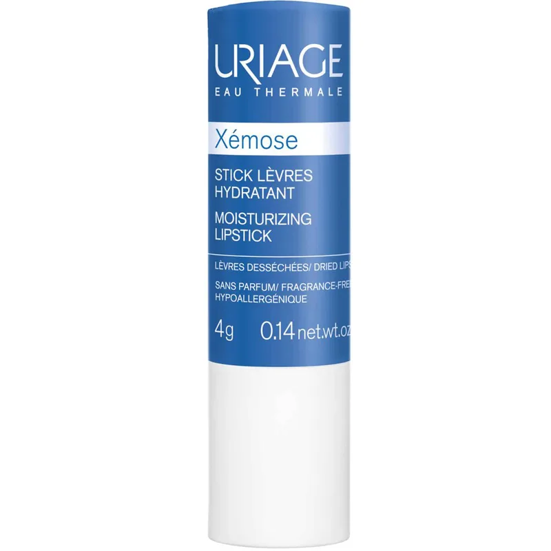 Uriage Xemose Moisturizing Lipstick Ενυδατικό, Θρεπτικό Stick Χειλιών Χωρίς Άρωμα για Προστασία από τις Εξωτερικές Επιθέσεις 4g