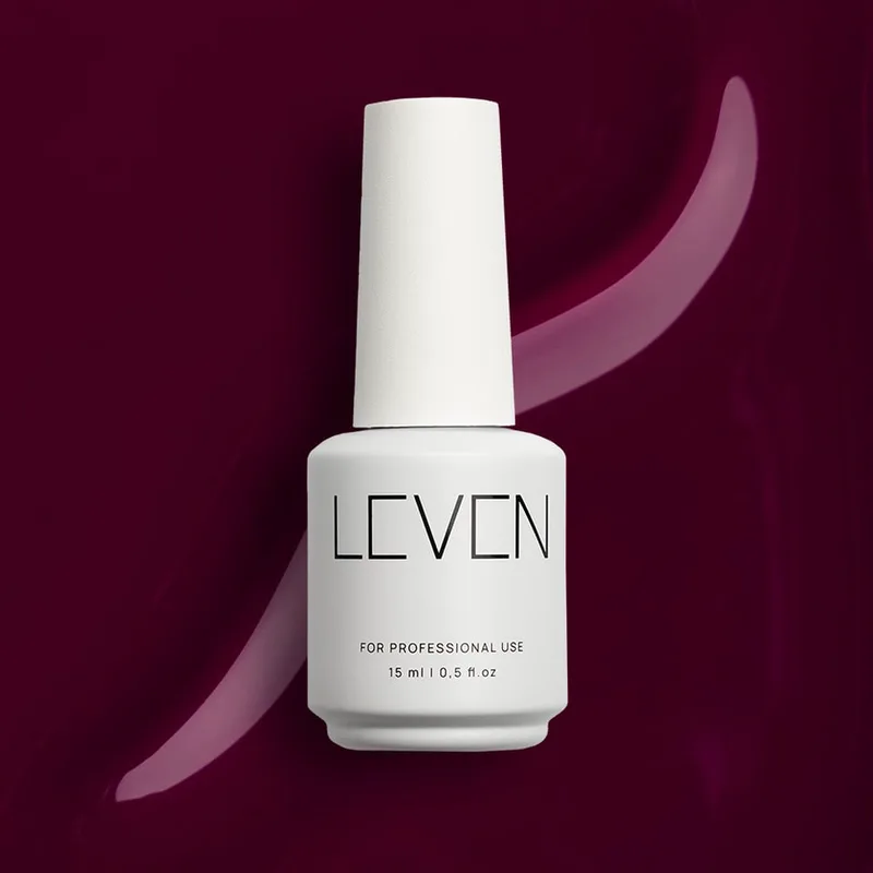 Leven | Ημιμόνιμο βερνίκι 15ml no. 386 Dark Ruby