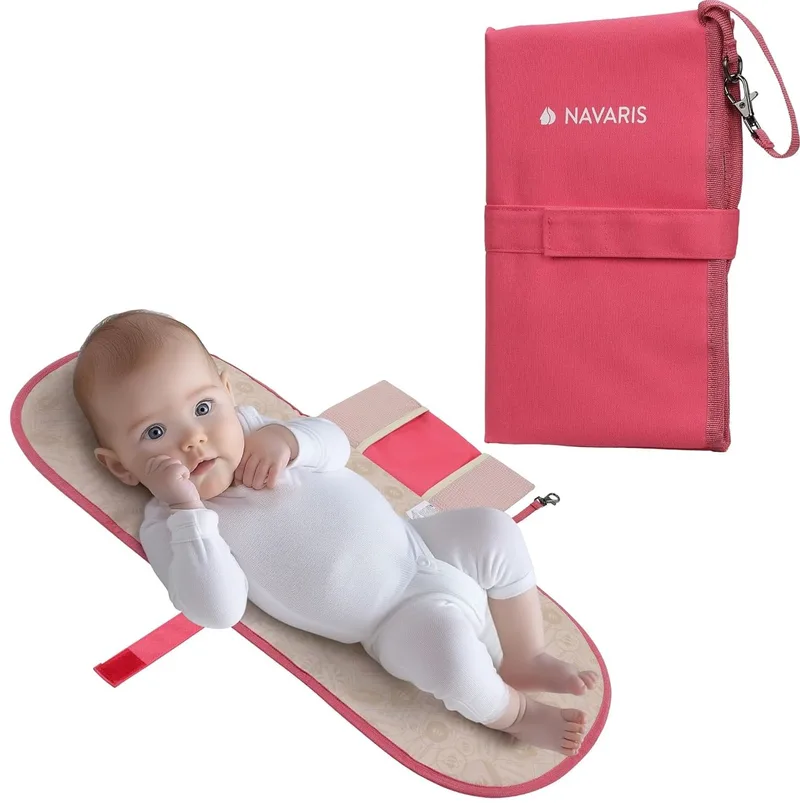 Αλλαξιέρα Ταξιδιού Navaris Diaper Changing Pad Φορητή για Μωρά 70 x 34 cm - Coral (NAV0000382C001C)