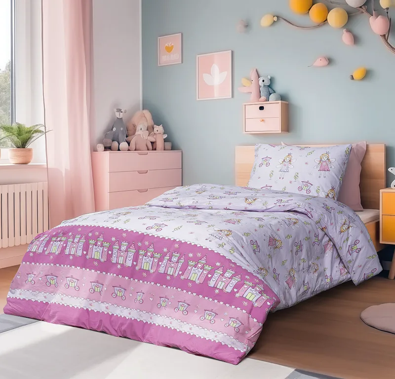 Beauty Home Σετ σεντόνια μονά Mirabelle Art 6233 170x260 Λιλά