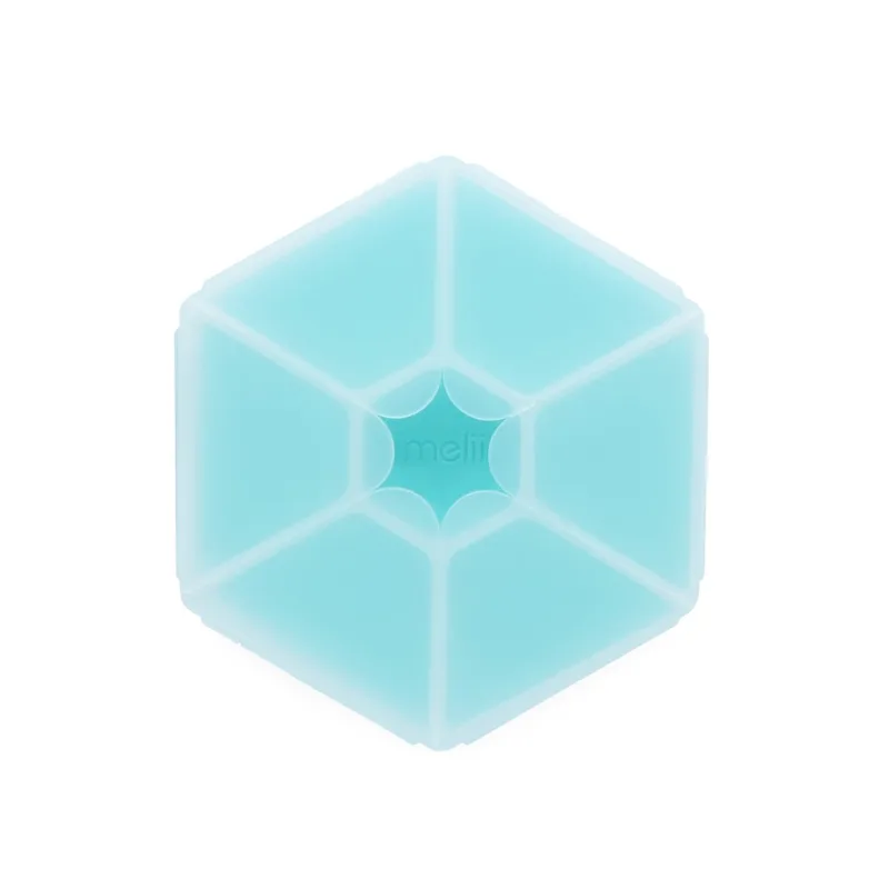Φαγητοδοχείο Πλαστικό Με 6 Χωρίσματα Snackle Box Hexagon Blue Melii MEL23710 (Υλικό: Πλαστικό, Χρώμα: Μπλε) - Melii - MEL23710