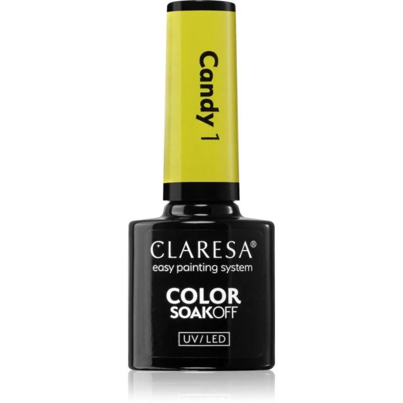 Claresa SoakOff UV/LED Color Candy τζελ βερνίκι νυχιών απόχρωση 1 5 γρ