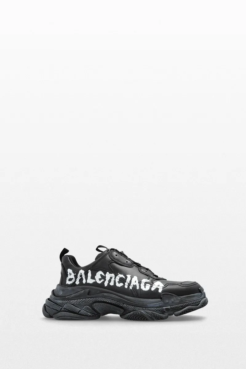 BALENCIAGA Ανδρικό Μαύρο Triples S Sneakers