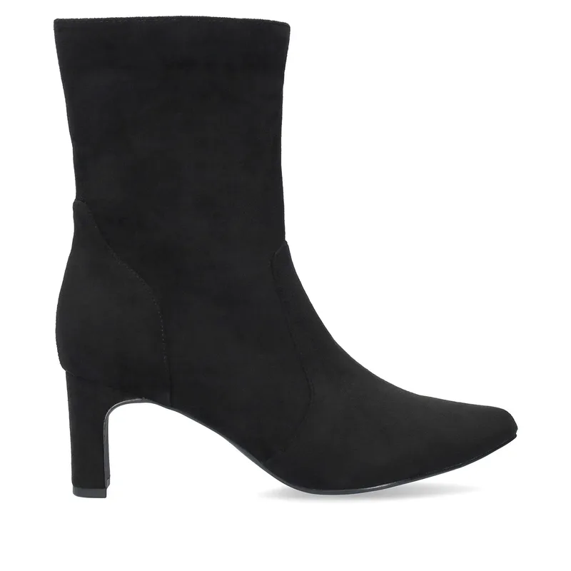Andres Machado 6027-01_suede Μποτάκι Μαύρο 7cm